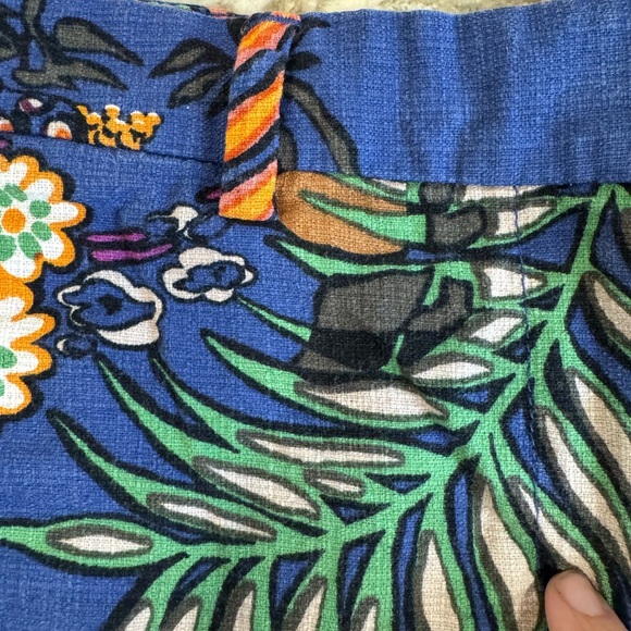J crew blue & Orange floral cotton shorts - Picture 4 of 15